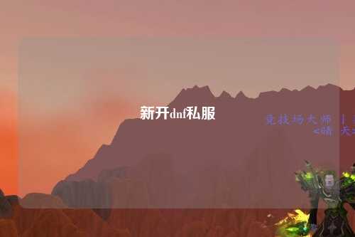 新开dnf私服