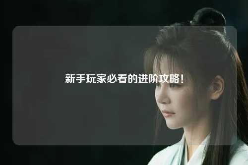 新手玩家必看的进阶攻略!